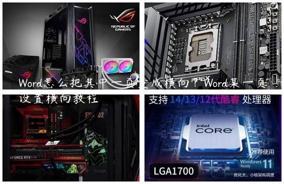 Word怎么把其中一页变成横向？Word某一页设置横向教程