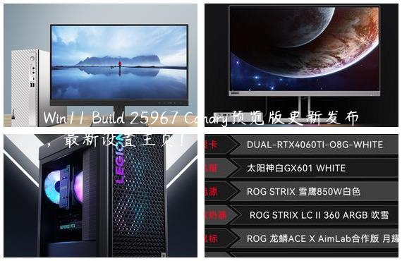 Win11 Build 25967 Canary预览版更新发布，最新设置主页！